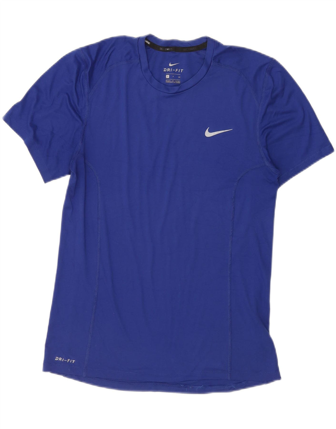Nike Herren Dri Fit T-Shirt Top Small Blau Polyester