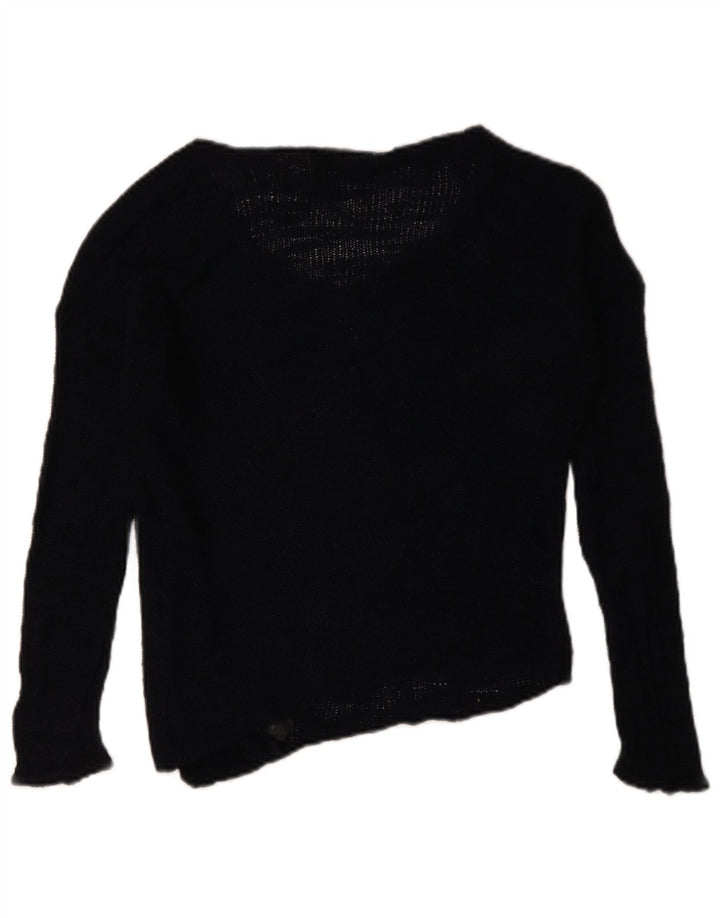 Übergroßer Damen-Pullover mit U-Boot-Ausschnitt von Zara, Gr. 10, Marineblau