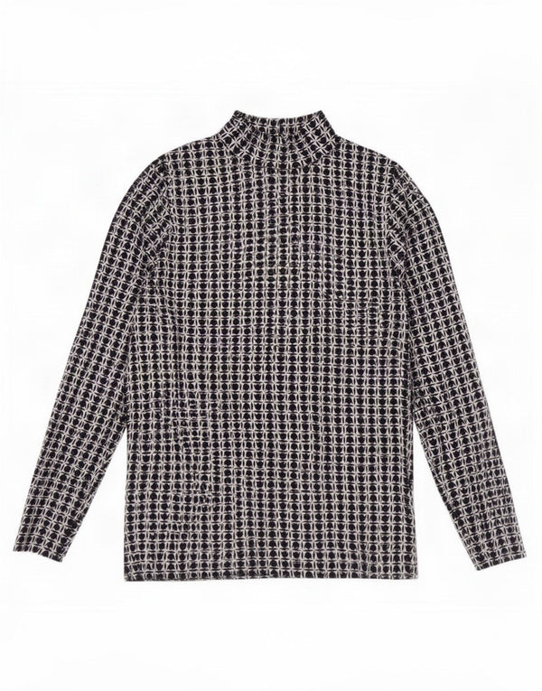 Marks & Spencer Damen-Top, langärmlig, UK-Größe 44, Größe L, marineblau, geblümt, Baumwolle