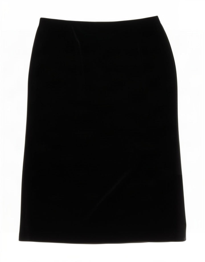 Marks & Spencer Damen Maxirock UK 18 XL W34 Schwarz Polyester