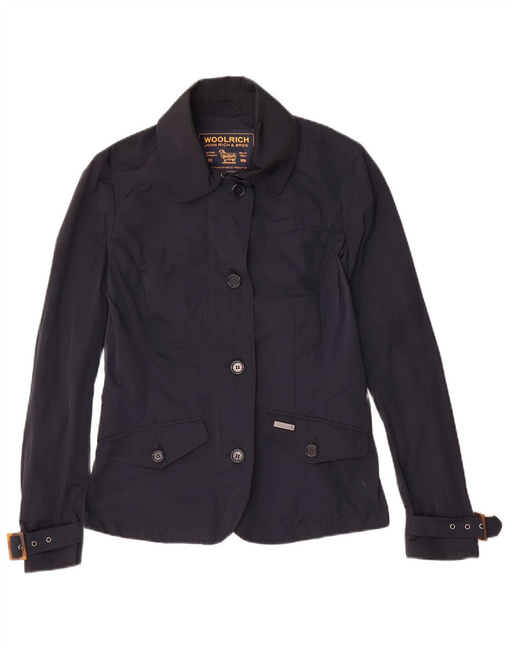 Woolrich Damen Utility-Jacke UK 6 XS Marineblaues Polyester