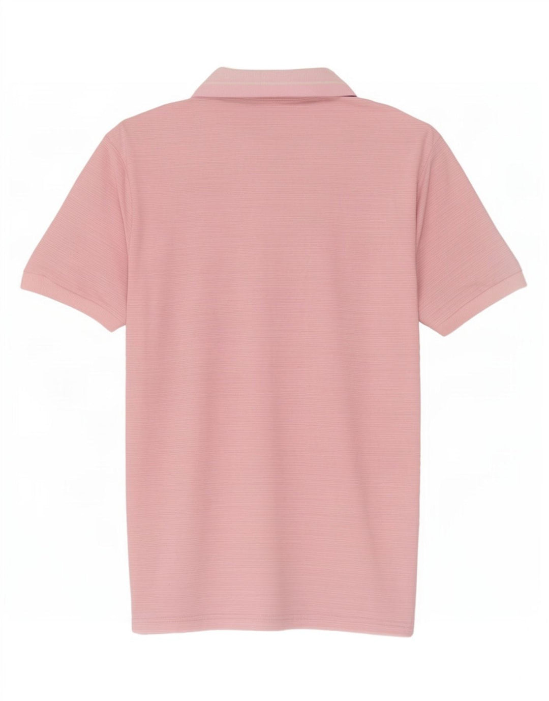 Calvin Klein Herren-Poloshirt aus mittelrosa Nadelstreifen-Polyester