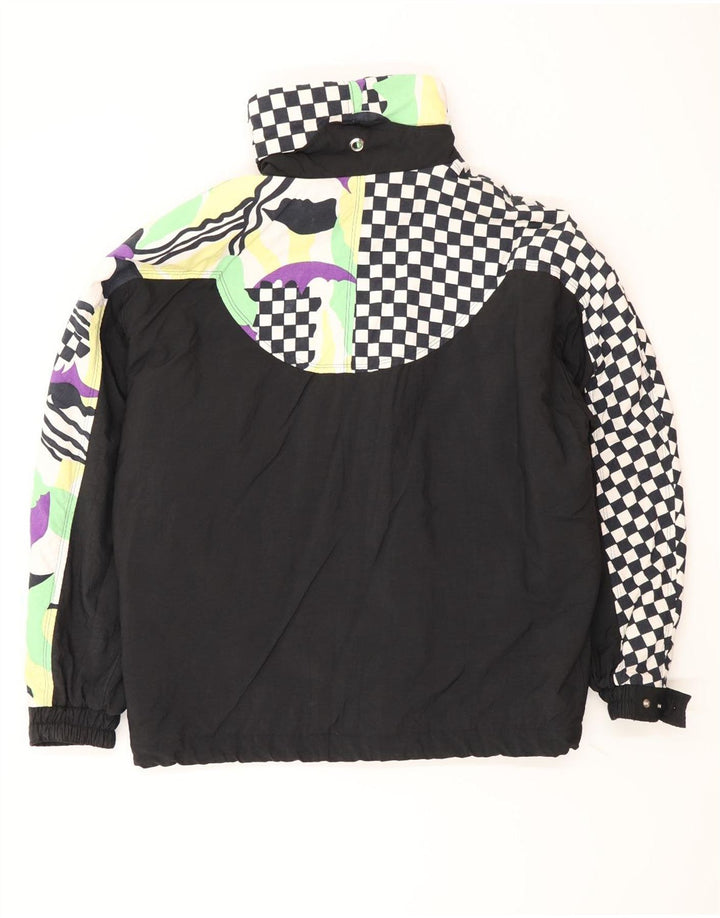 Sergio Tacchini Damen Windjacke IT 44 Medium Black Geometrisch
