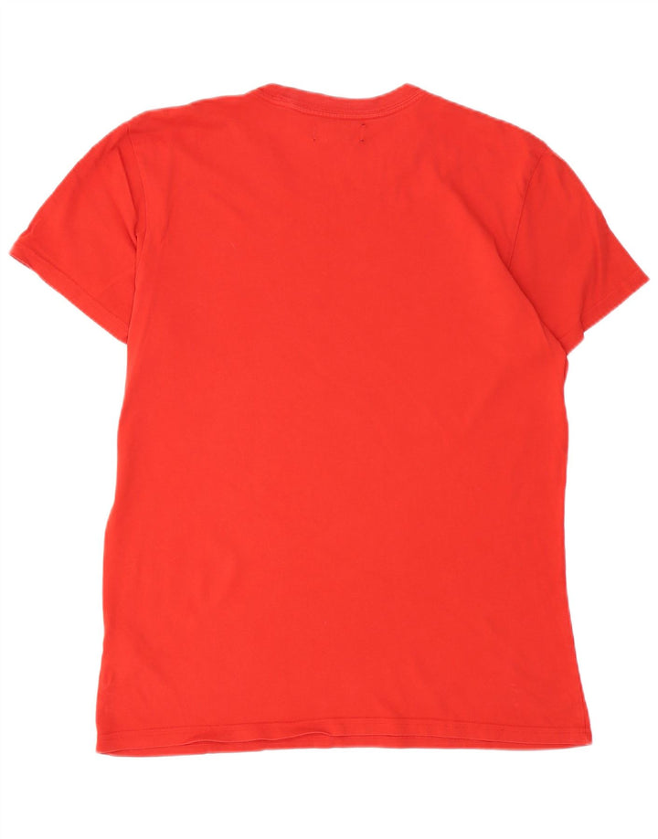 ADIDAS Herren Grafik-T-Shirt-Oberteil aus mittelroter Baumwolle