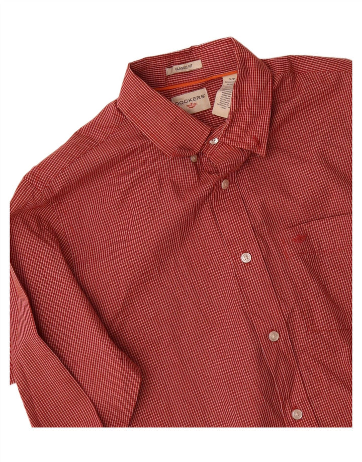 DOCKERS Mens Classic Fit Shirt Small Red Check Vintage Dockers and Second-Hand Dockers from Messina Hembry 