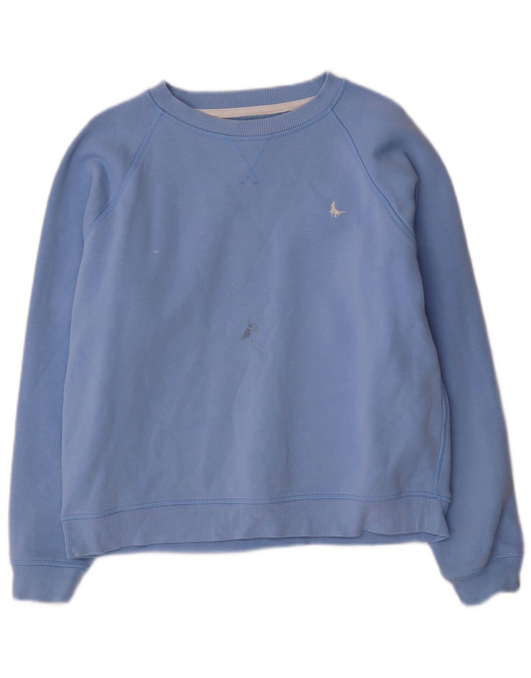 Jack Wills übergroßer Sweatshirt-Pullover für Damen, UK 12, mittelblaue Baumwolle