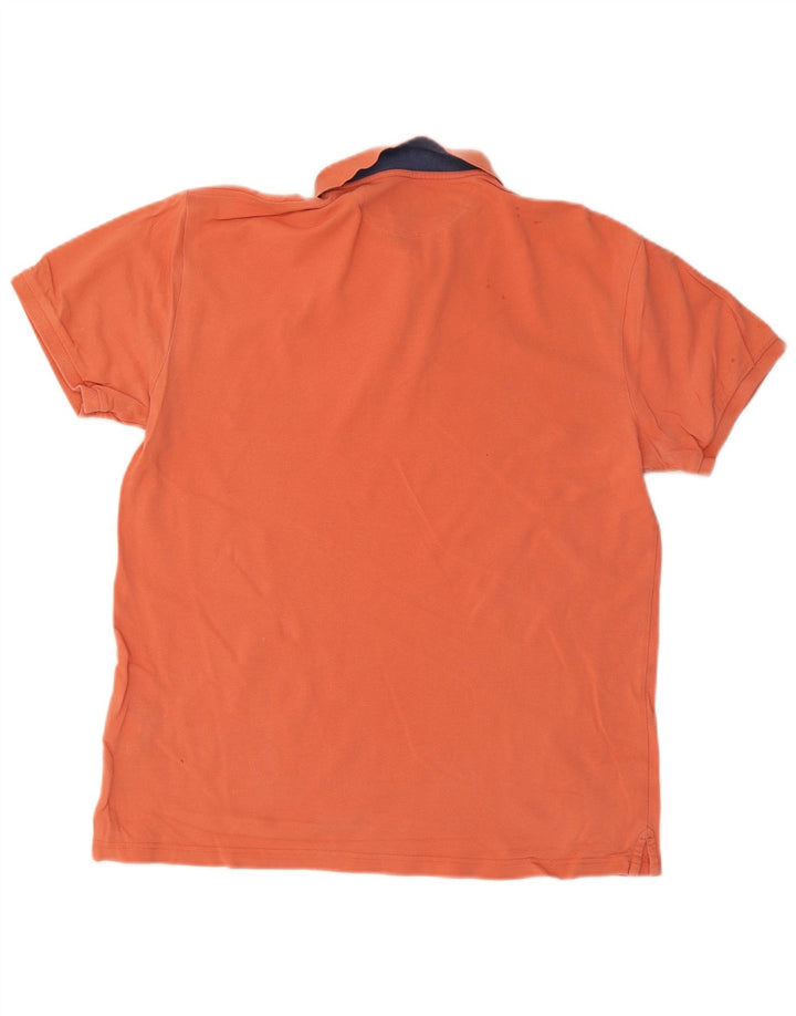 Hackett Herren-Poloshirt mit klassischer Passform, große orangefarbene Baumwolle