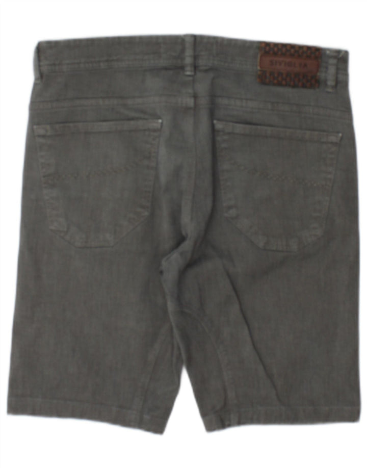 SIVIGLIA Herren-Freizeitshorts W32 mittelgraue Baumwolle