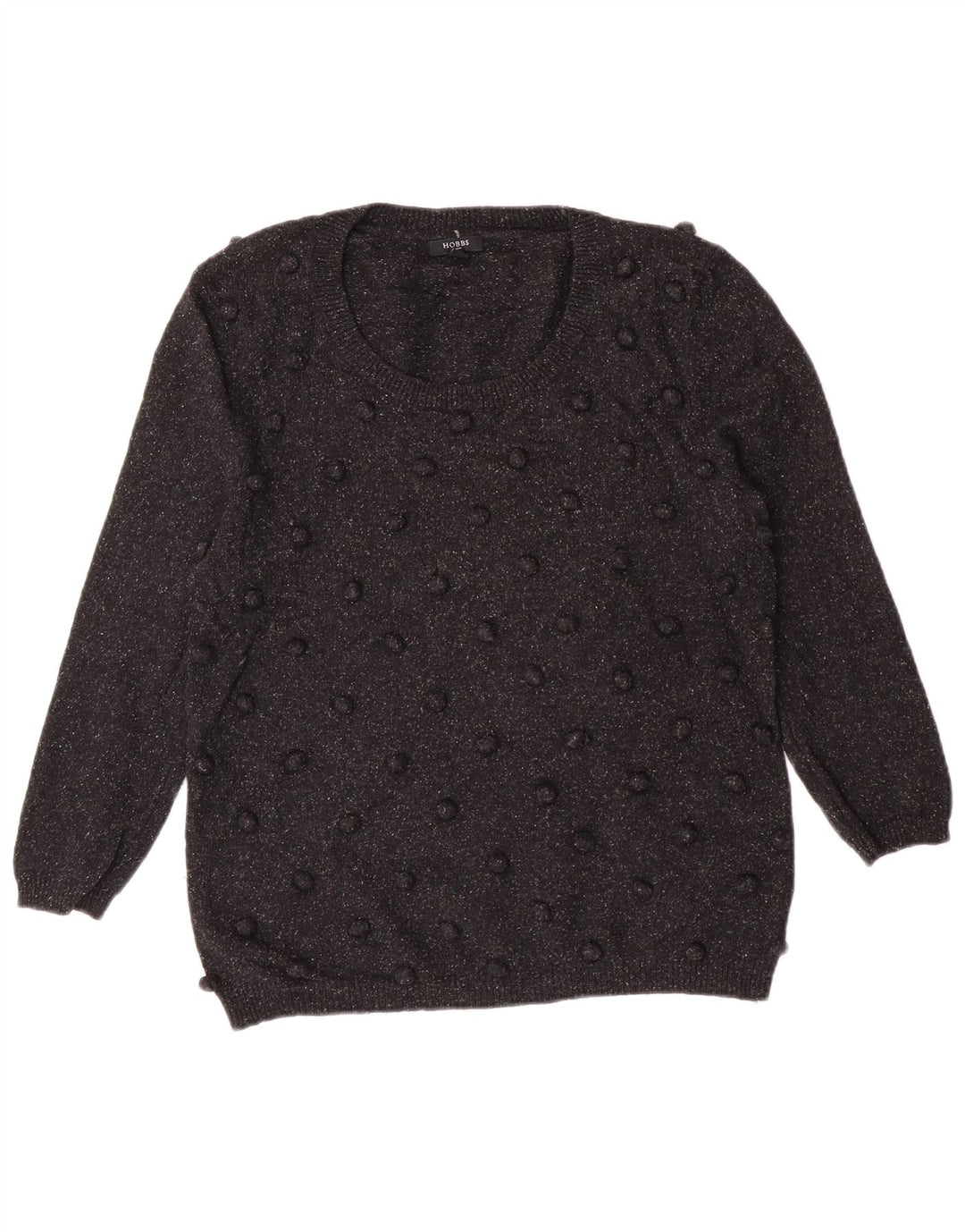 Hobbs Damen-Pullover mit U-Boot-Ausschnitt, UK 14, Mittelschwarz, klassische Wolle