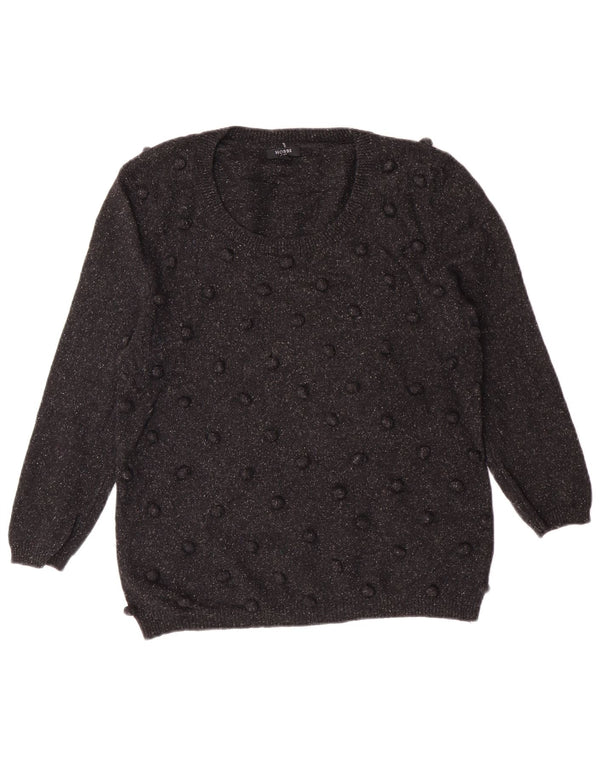 Hobbs Damen-Pullover mit U-Boot-Ausschnitt, UK 14, Mittelschwarz, klassische Wolle