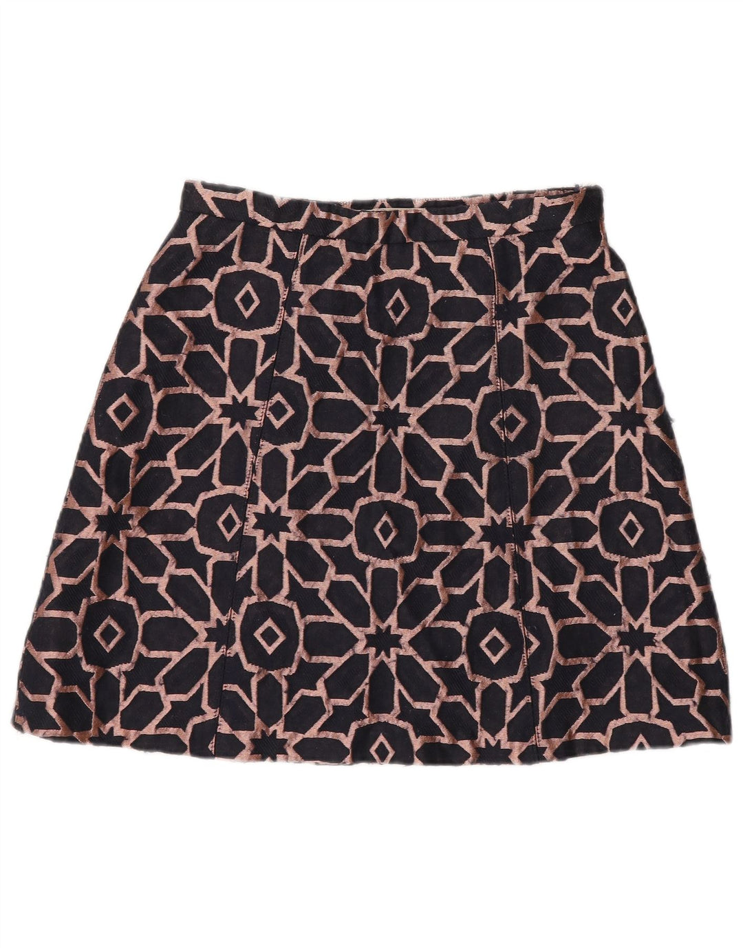 Max&Co. Damen Minirock UK 6 XS W26 Marineblaues geometrisches Polyester