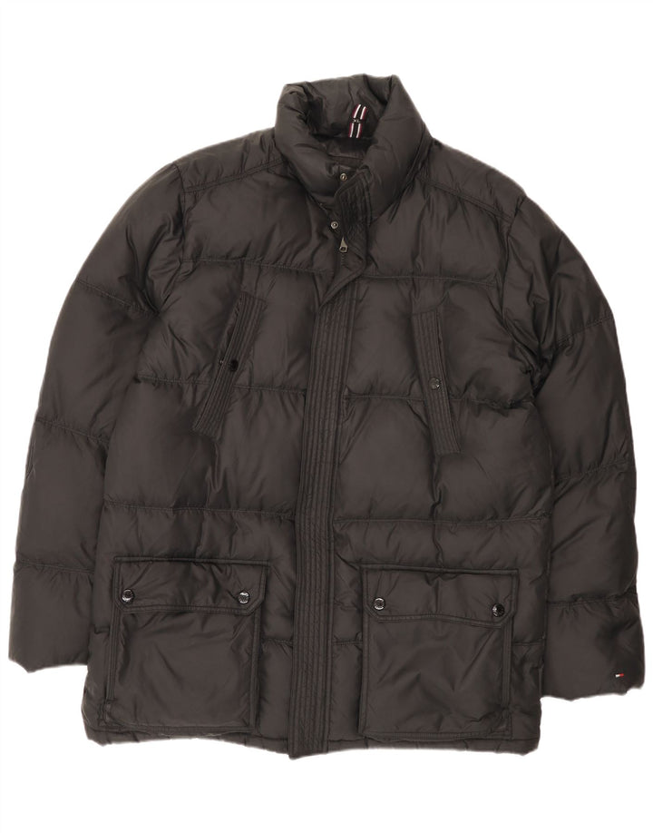 Tommy Hilfiger Herren Wattierte Jacke UK 42 XL Schwarz Nylon