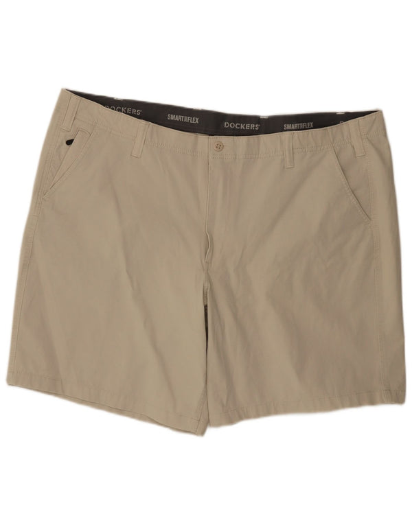 DOCKERS Mens Chino Shorts W48 4XL Beige Cotton