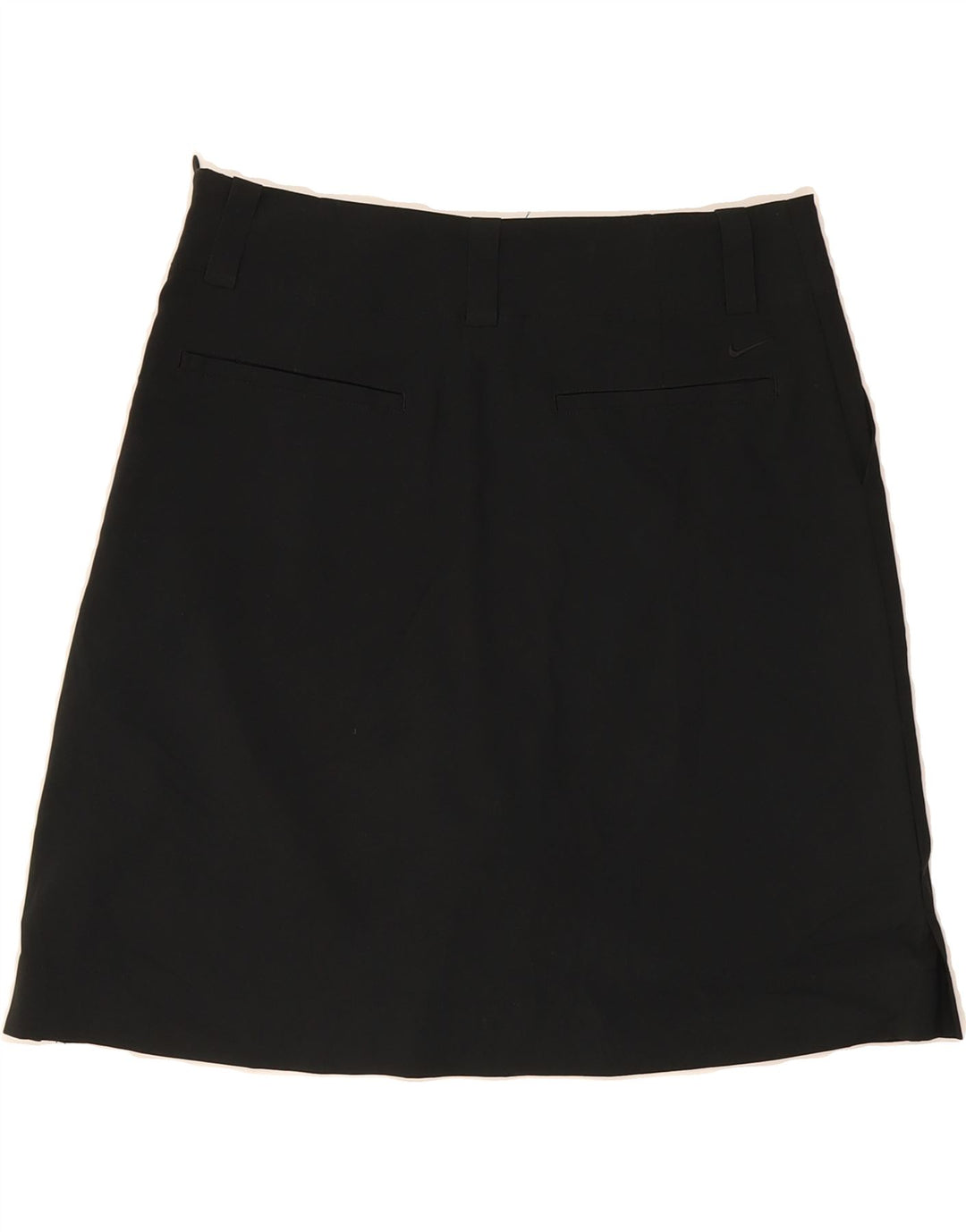 NIKE Womens A-Line Skirt UK 8 Small W30 Black Polyester Vintage Nike and Second-Hand Nike from Messina Hembry 