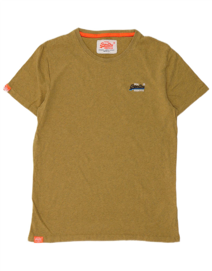SUPERDRY Herren T-Shirt Top Small Khaki Baumwolle