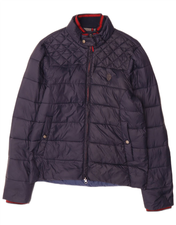 Conte of Florence Wattierte Herrenjacke UK 38 Medium Navy Blue Polyamid
