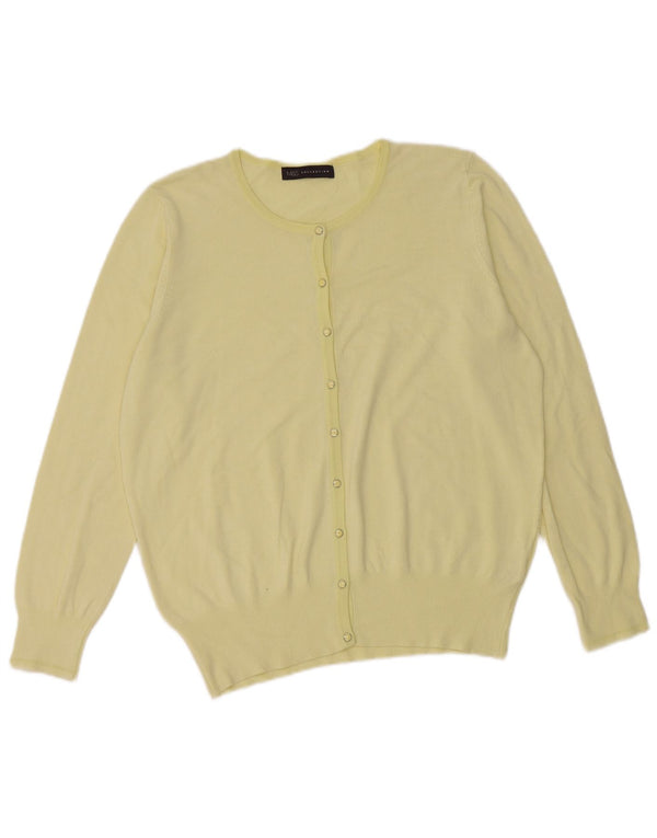 Marks & Spencer Damen-Cardigan-Pullover UK 16 Large Gelbe Viskose