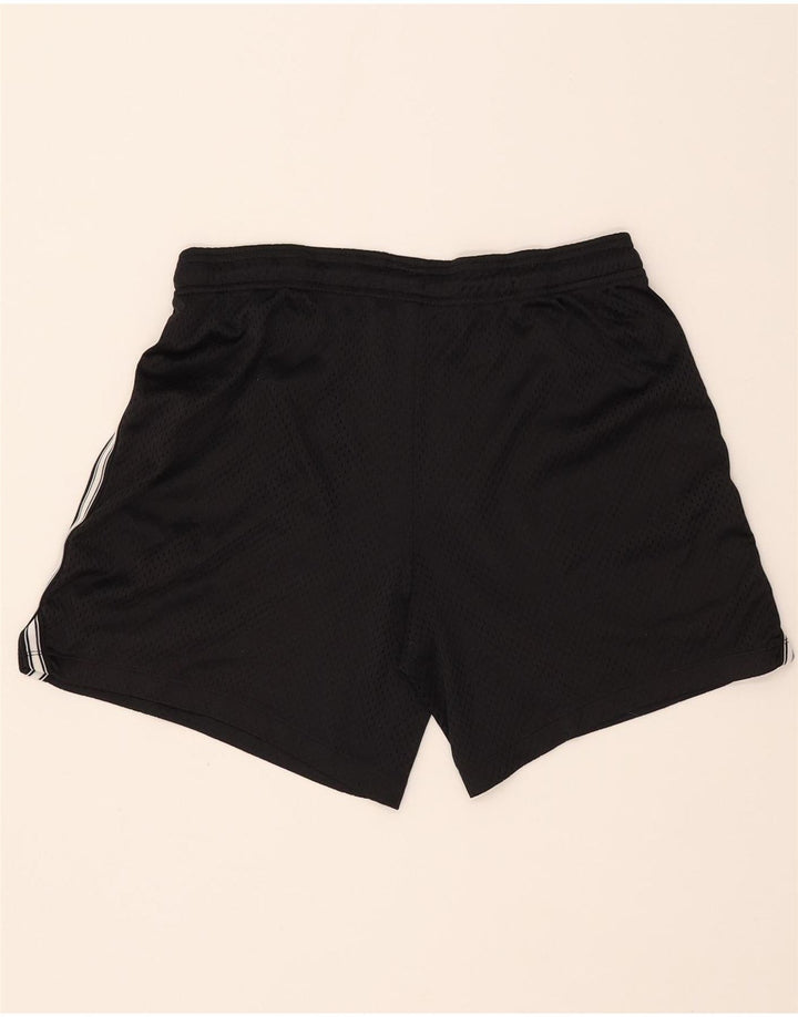CHAMPION Womens Sport Shorts UK 14 Large  Black Polyester Vintage Champion and Second-Hand Champion from Messina Hembry 