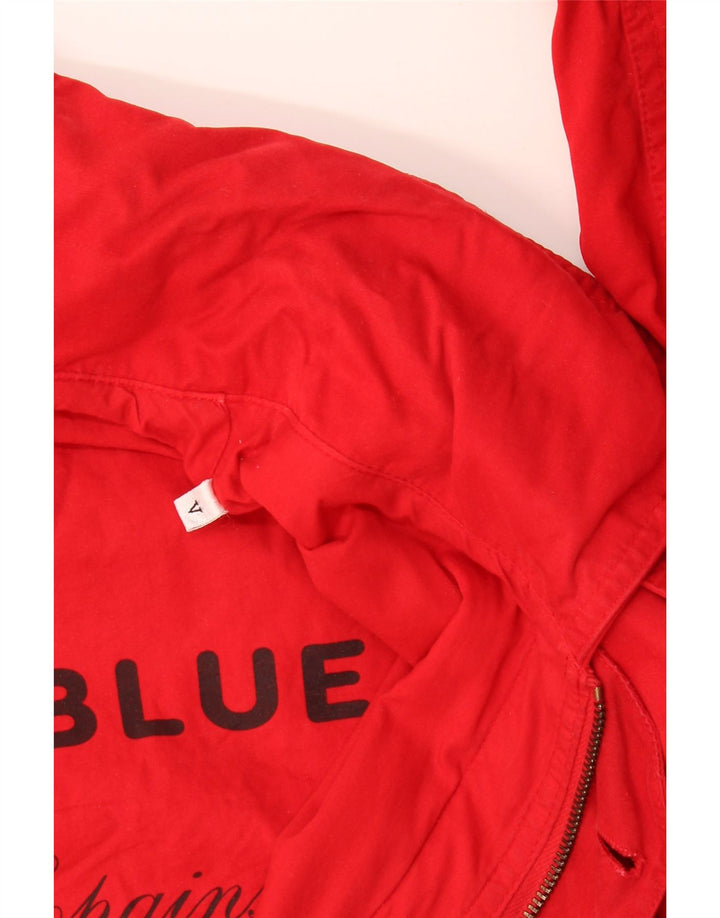 Vintage Herren Kapuzen-Utility-Jacke UK 42 XL Rot