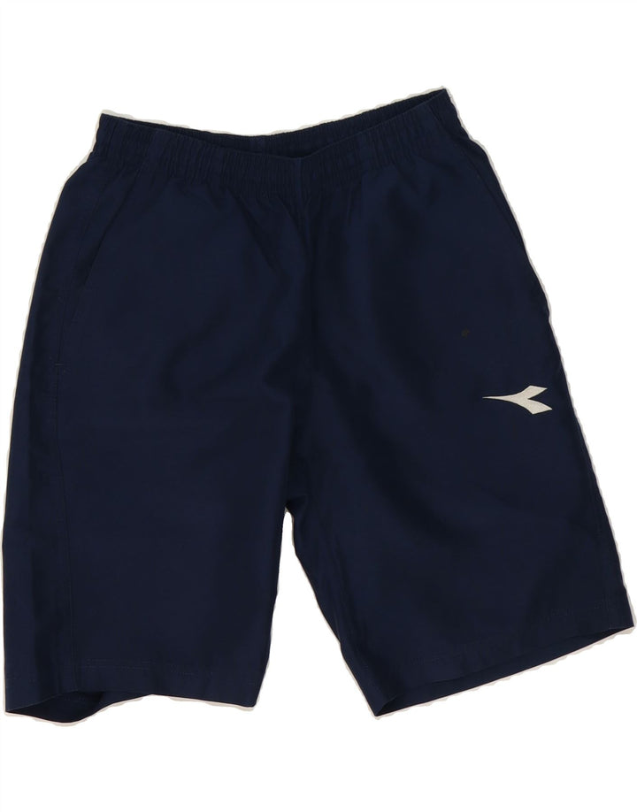 DIADORA Boys Sport Shorts 13-14 Years XL Navy Blue Polyester Vintage Diadora and Second-Hand Diadora from Messina Hembry 
