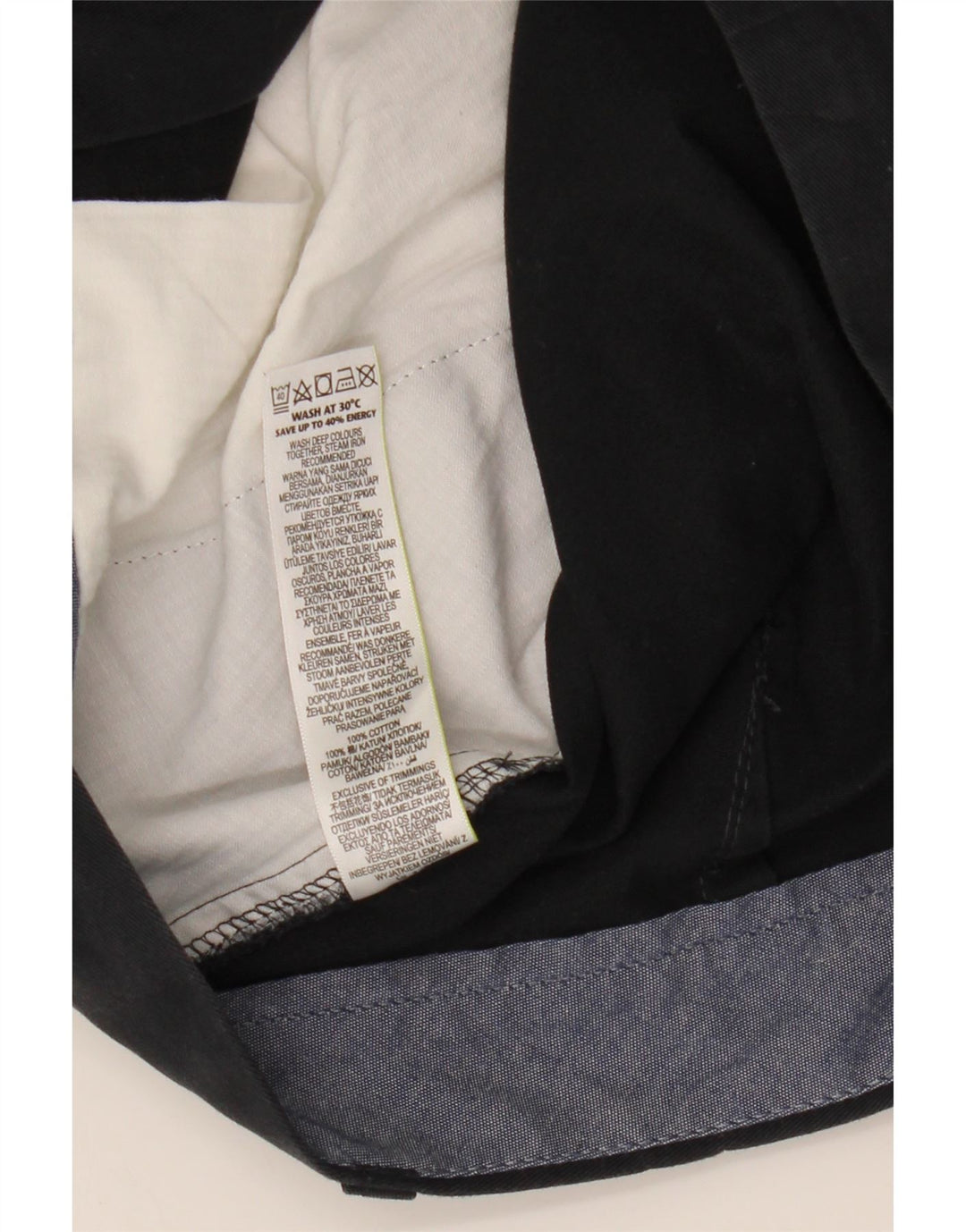 Marks & Spencer Herren-Chinoshorts W36, Größe L, Marineblau, Baumwolle