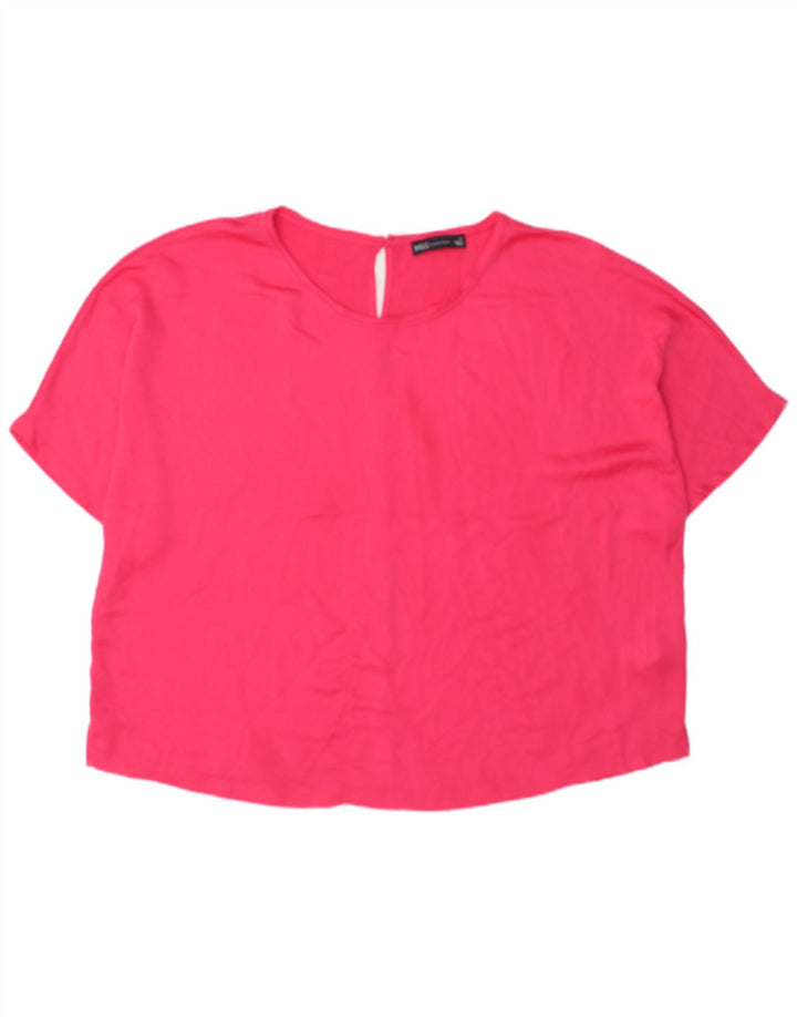 Marks & Spencer Damen Bluse Top UK 20 2XL Rosa Polyester