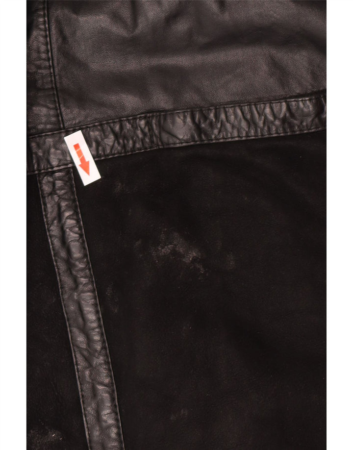 Skinni Womens Übergroßer Lammfellmantel IT 40 Kleines schwarzes Lammfell