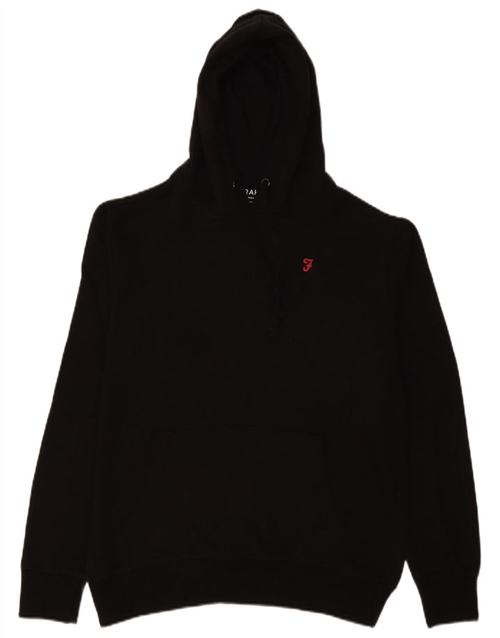 Farah Herren-Kapuzenpullover aus mittelschwarzer Baumwolle