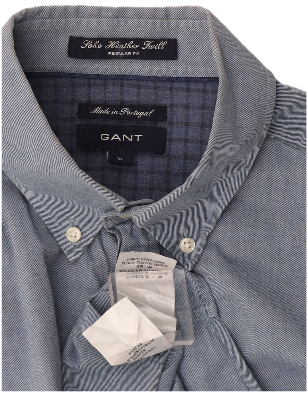 Gant Herren Soho Regular Fit Hemd XL Blau Baumwolle