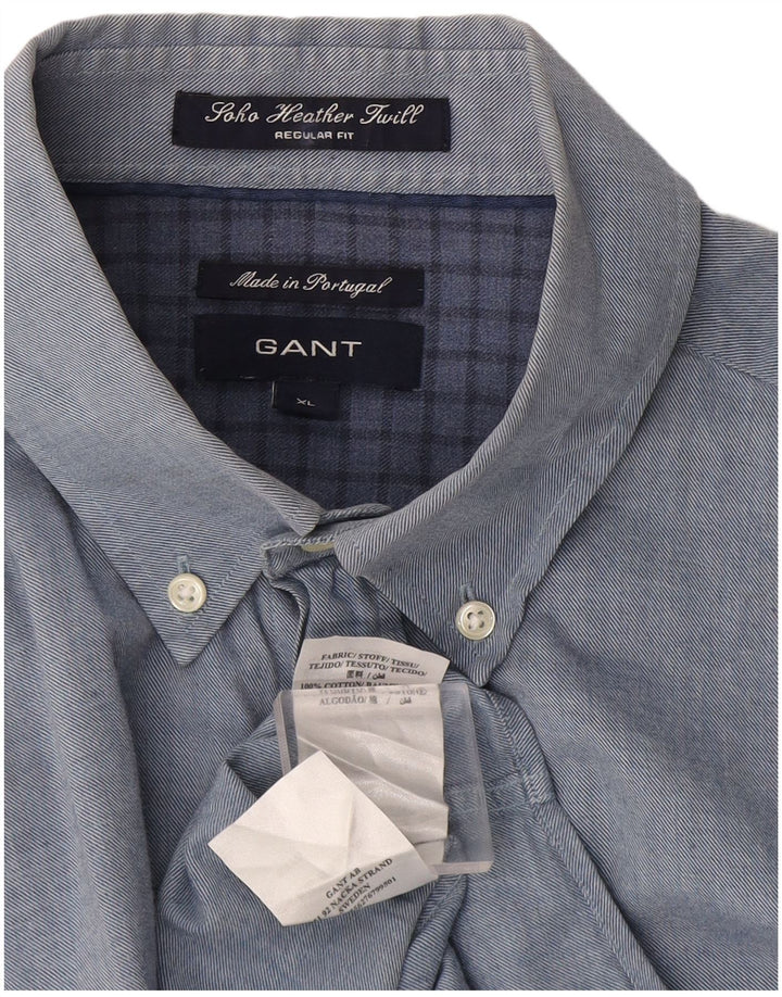 Gant Herren Soho Regular Fit Hemd XL Blau Baumwolle