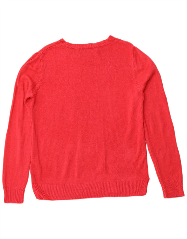 MARKS & SPENCER Damen-Pullover mit U-Boot-Ausschnitt, UK 14, Mittelrosa, Acryl
