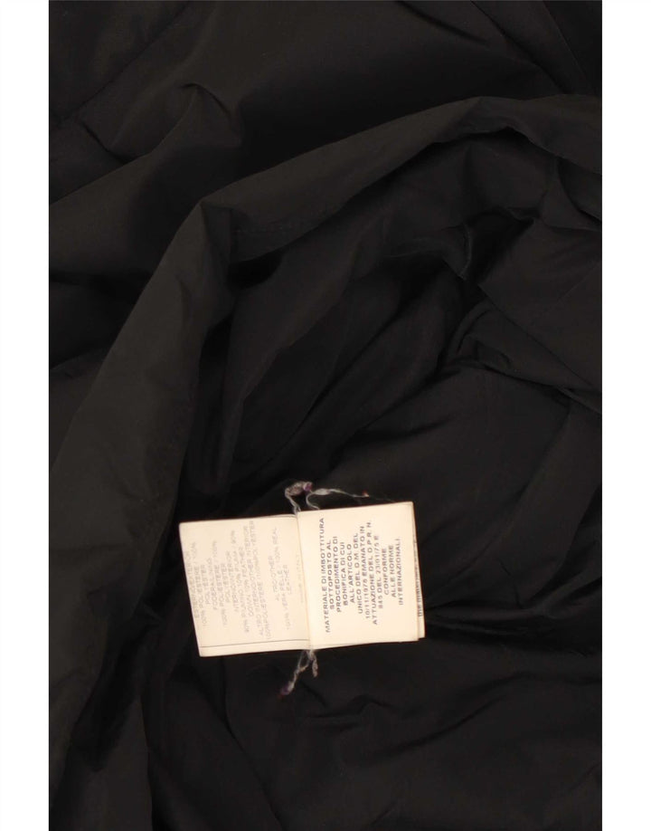 Ermanno Scervino Damen Wattierter Mantel IT 42 Medium Schwarz Polyester