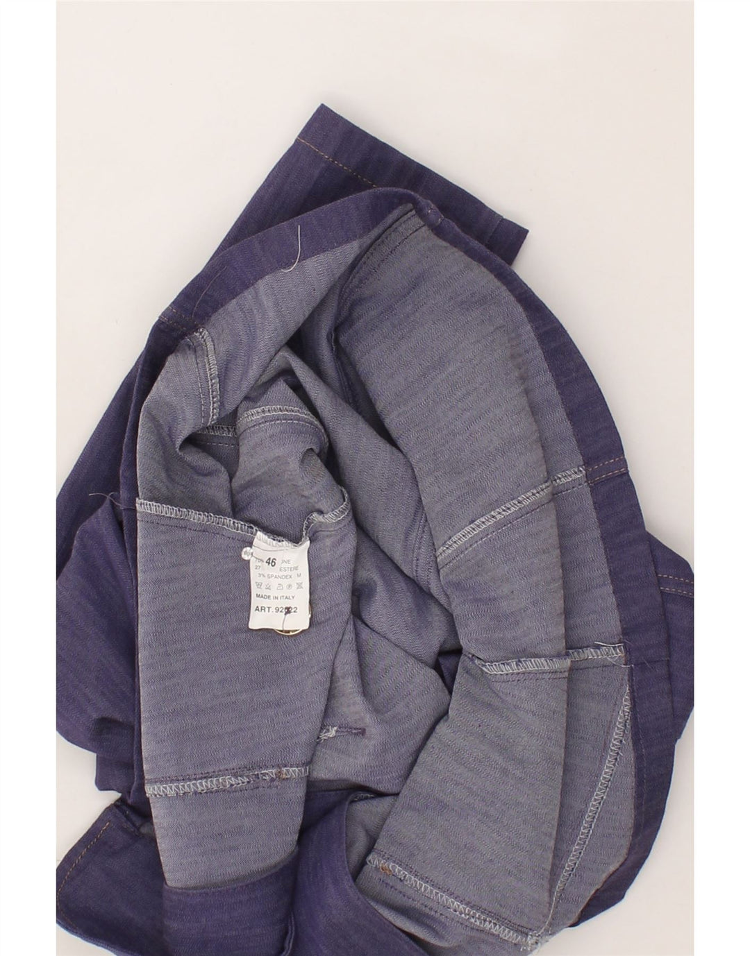 PIERRE CARDIN Womens Denim 3 Button Blazer Jacket IT 46 Large Blue Cotton Vintage Pierre Cardin and Second-Hand Pierre Cardin from Messina Hembry 