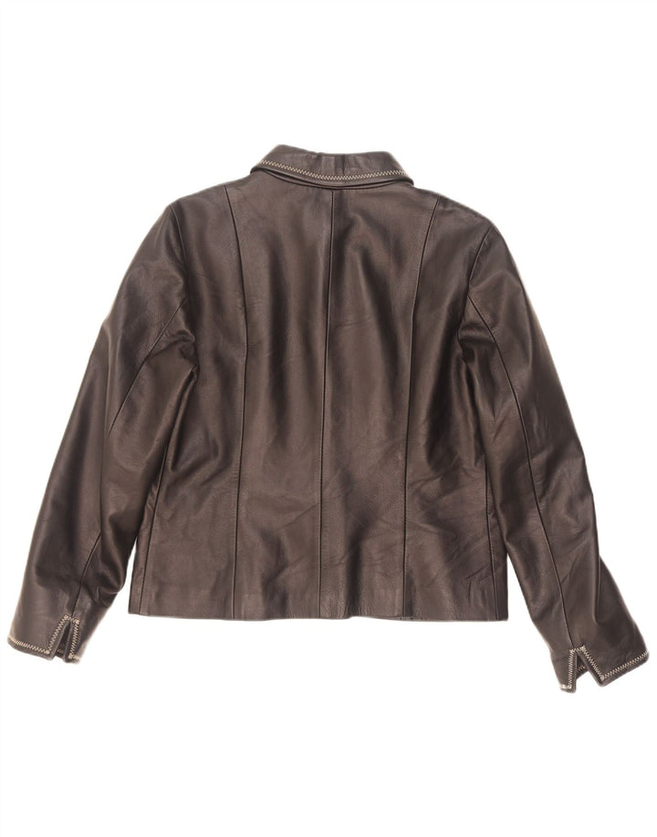 Conbipel Damen Lederjacke IT 46 Large Schwarz
