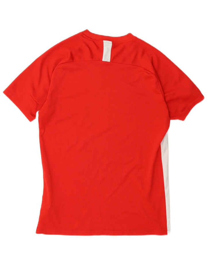 Nike Herren Dri Fit T-Shirt-Oberteil Mittelrotes Farbblock-Polyester