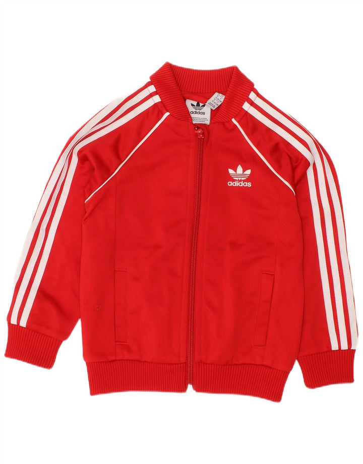 ADIDAS Trainingshose für Babys, Mädchen, 18–24 Monate, rotes Polyester