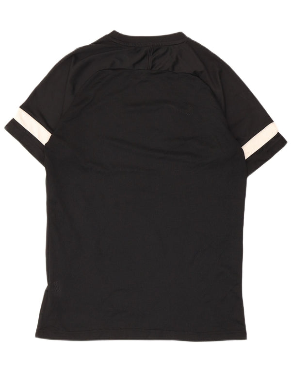 Nike Herren T-Shirt Top Medium Schwarz gestreift Polyester Sport