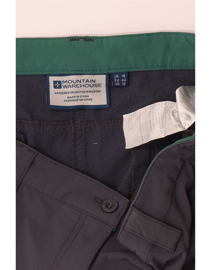 Mountain Warehouse Wander-Cargohose für Damen, UK 16, Größe L, graues Nylon