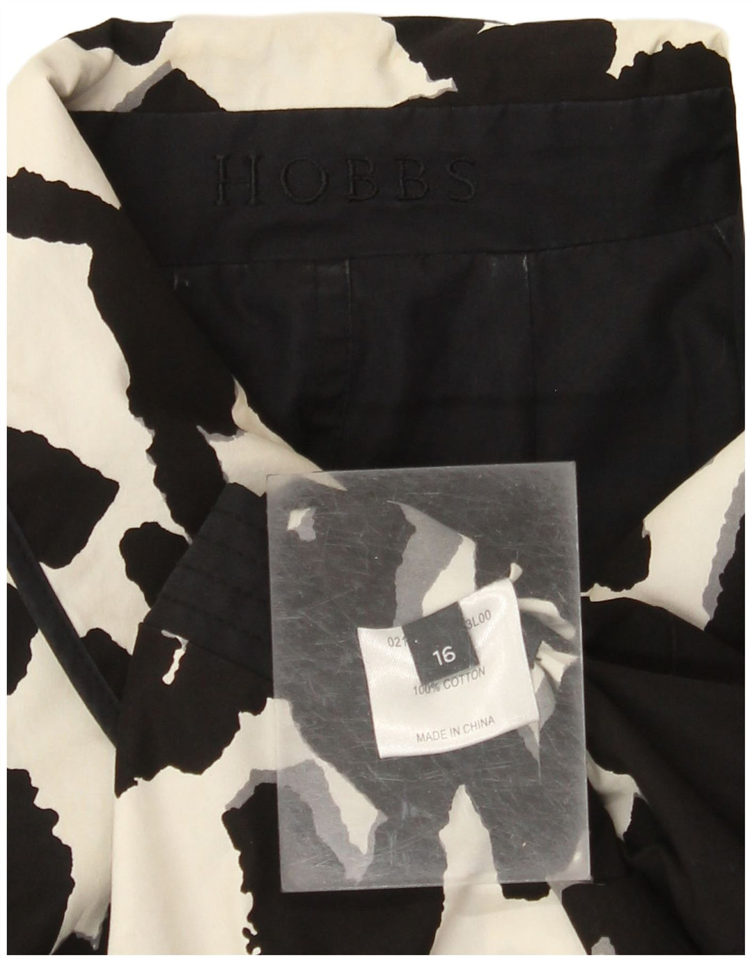 HOBBS Damen Wendemantel mit abstraktem Muster, Gr. 16, Schwarz