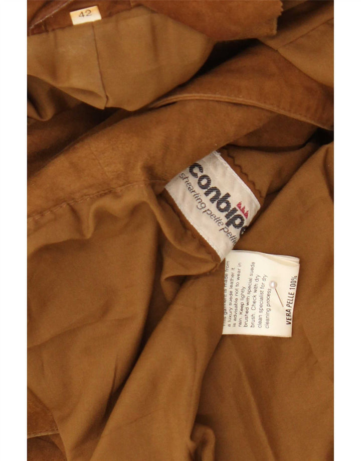 Conbipel Damen Wildlederjacke IT 42 Medium Beige Leder