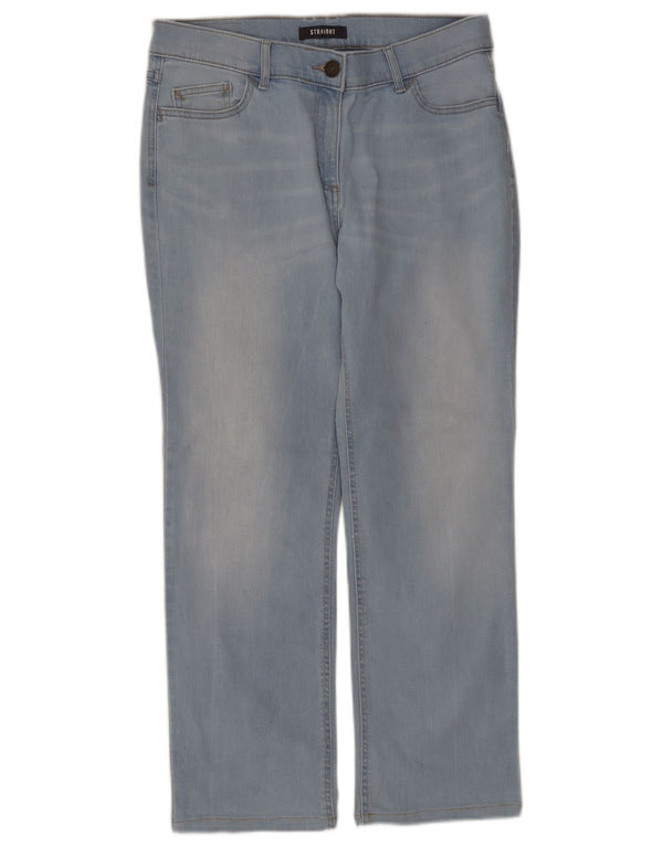 Marks & Spencer Damen Straight Jeans UK 14 Medium W32 L27 Blaue Baumwolle