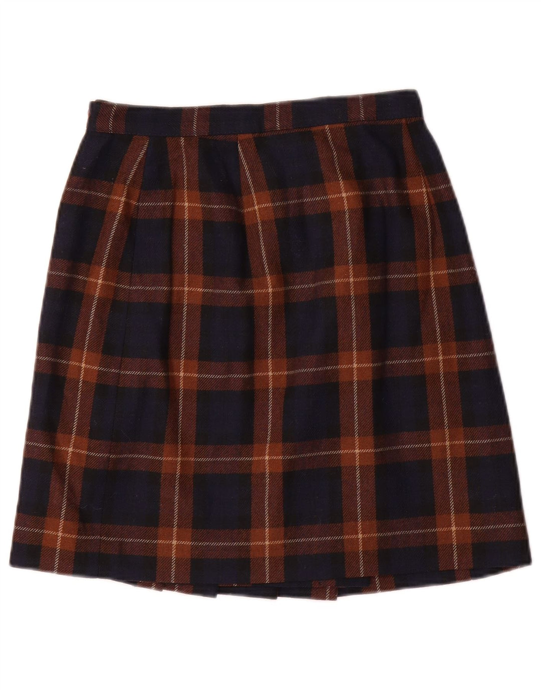 GB.PEDRINI Damen Mini-Wickelrock IT 40 Small W24 Marineblau kariert