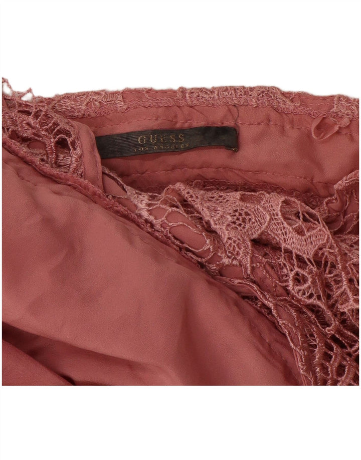 Guess Damen Etuikleid UK 12 Mittelrosa Blumenmuster Polyester