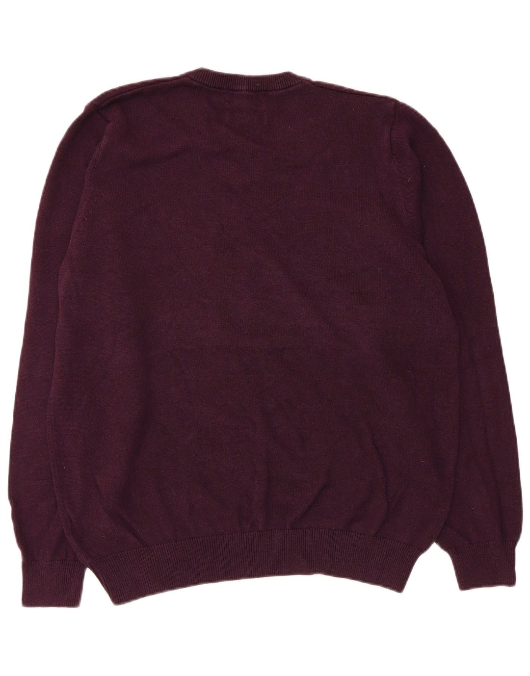 Marks & Spencer Herren-Pullover mit V-Ausschnitt, Größe L, Baumwolle, Lila