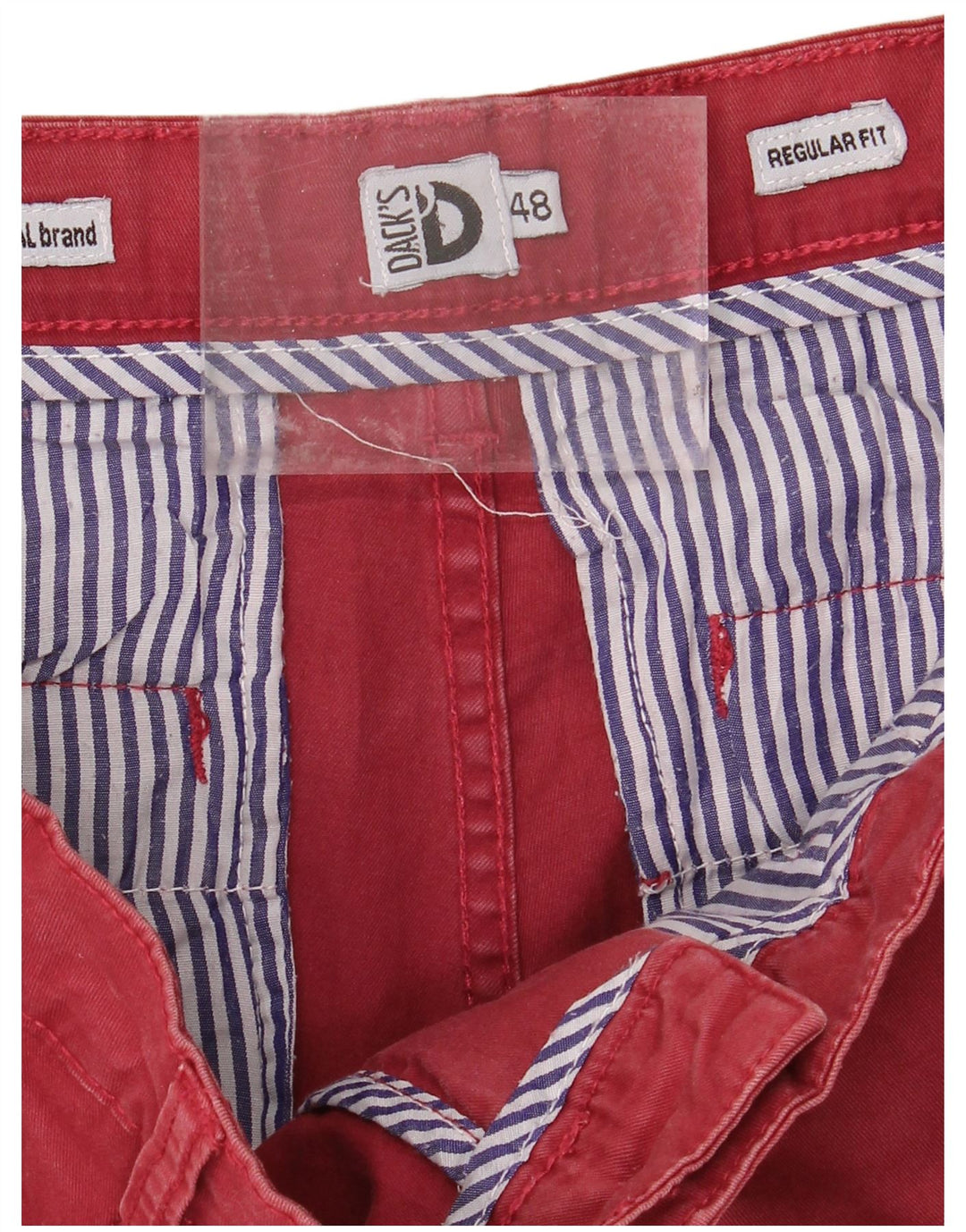 DACK'S Mens Regular Fit Chino Shorts IT 48 Medium W34 Burgundy