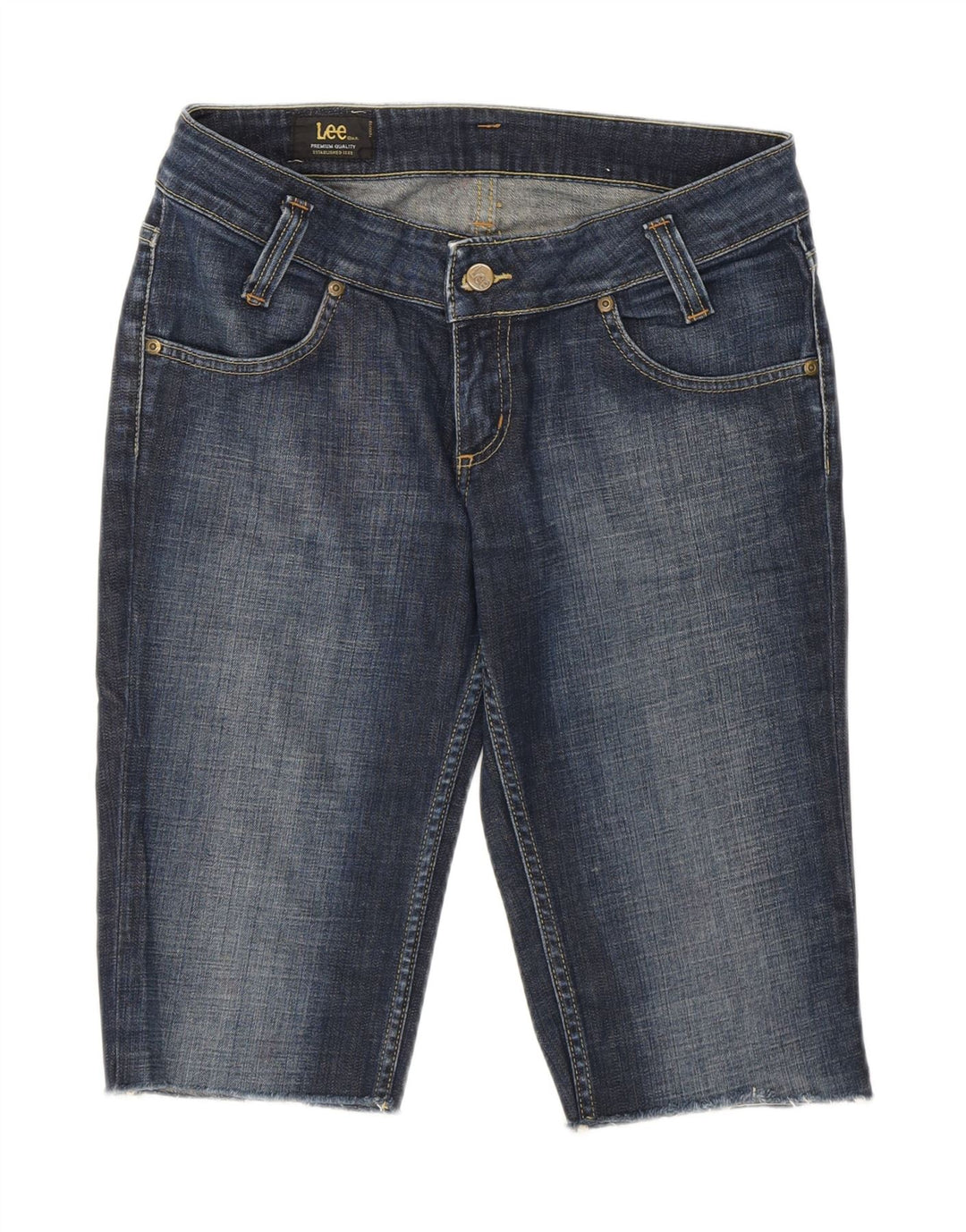Lee Damen Leola Bermuda Denim Shorts W30 Mittelblaue Baumwolle