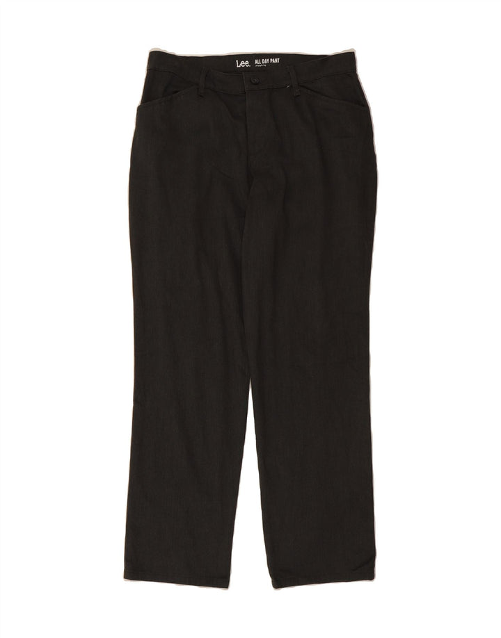 LEE Womens Straight Casual Trousers US 8 Medium W30 L30 Grey Cotton Vintage Lee and Second-Hand Lee from Messina Hembry 