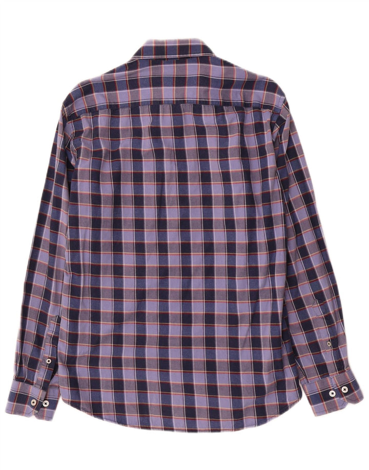 Carrera Herren-Hemd, mittelgroß, marineblau, kariert, Baumwolle