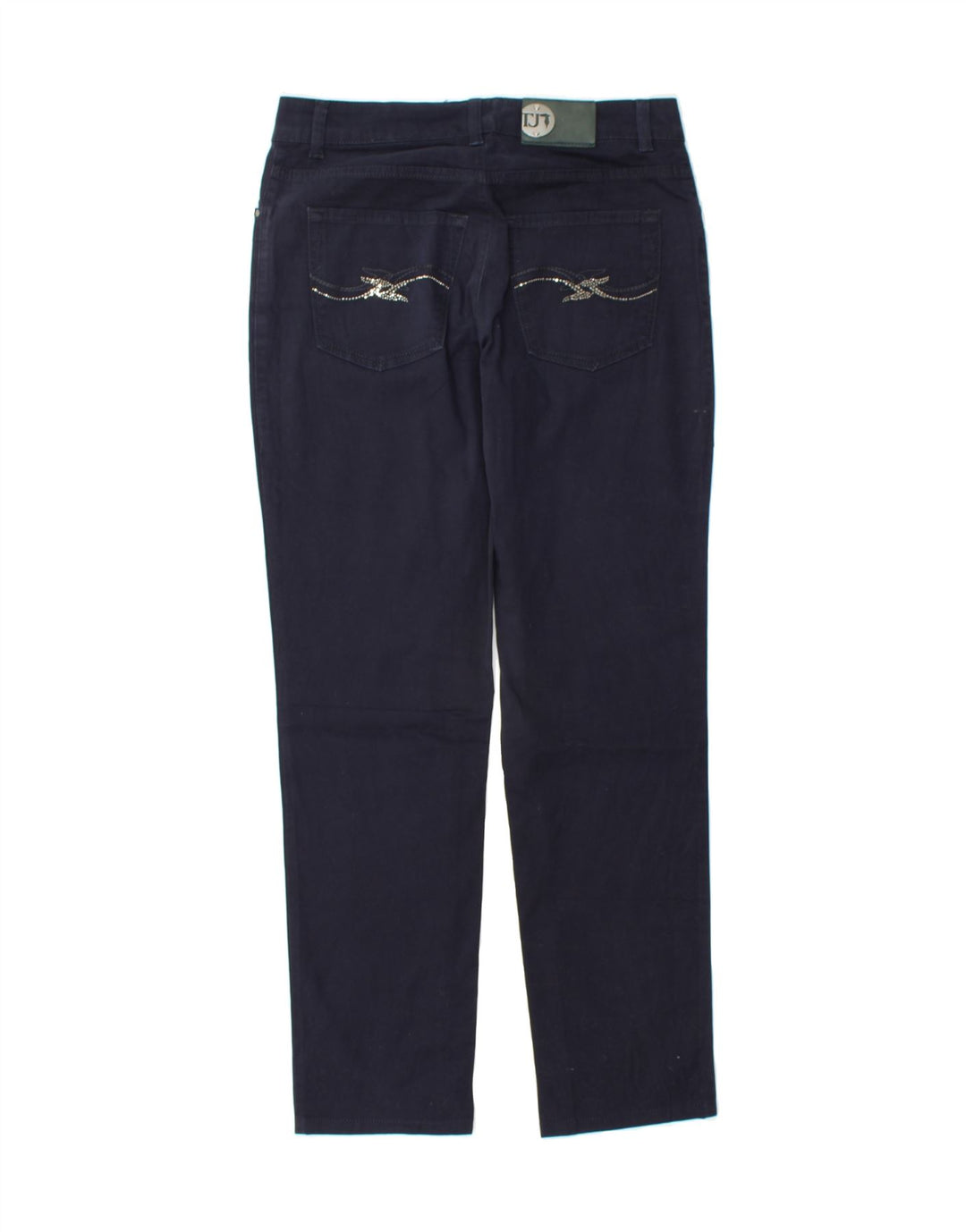 TRUSSARDI Womens Straight Jeans W30 L30 Navy Blue Cotton Vintage Trussardi and Second-Hand Trussardi from Messina Hembry 