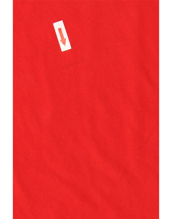 ADIDAS Herren Climalite T-Shirt Top mittelrote Baumwolle